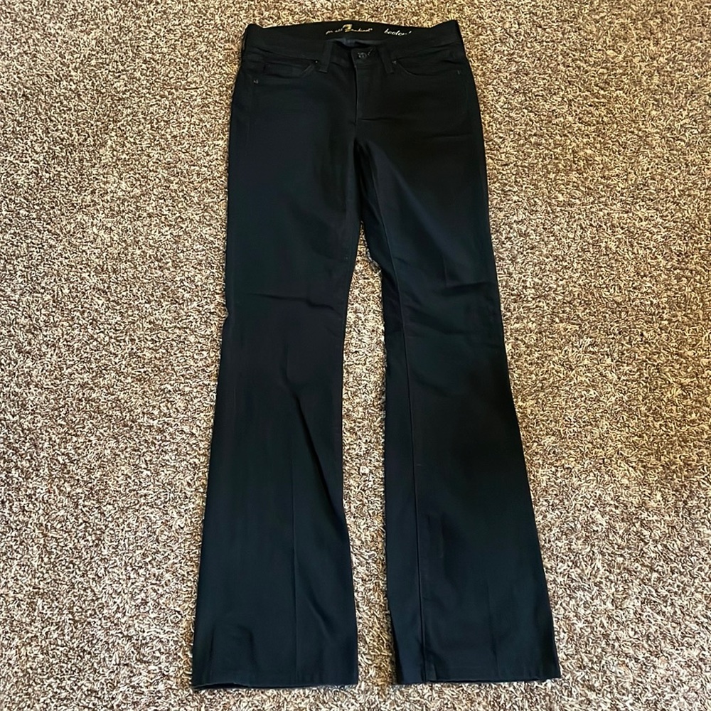 7 for All Mankind Black Bootcut Jeans